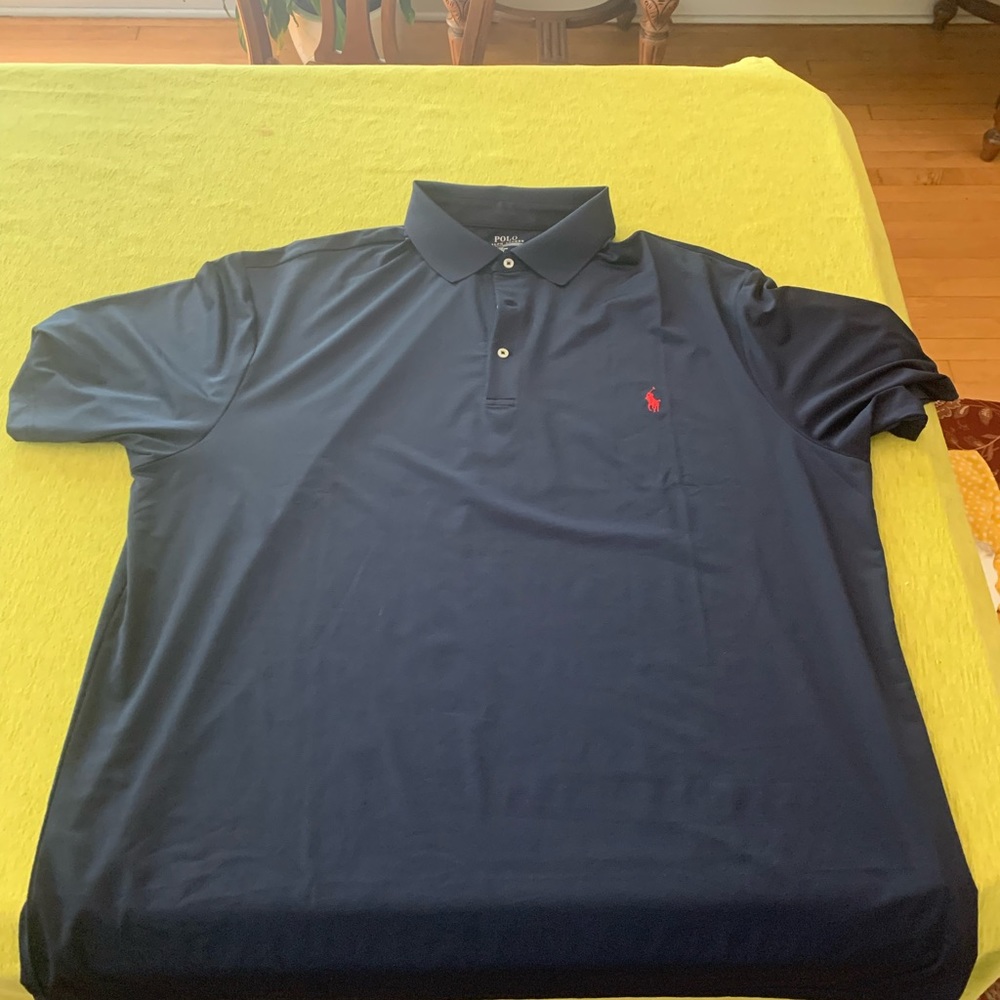 Big men’s golf Polo size 2XLT navy performance